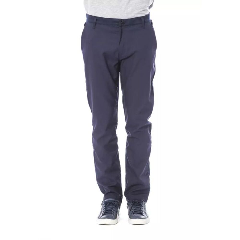 Verri Blue Polyester Men Men's Pant